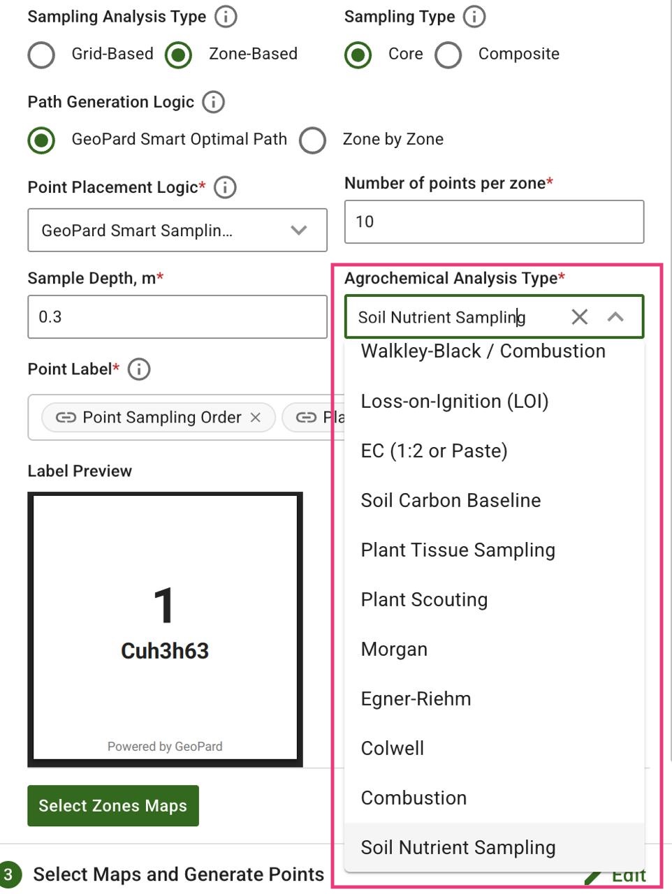 Select Agrochemical Analysis Type
